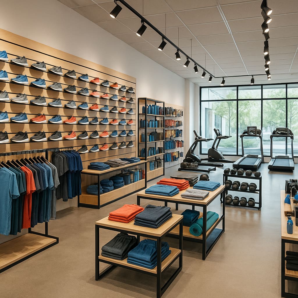 Sporting goods store interior